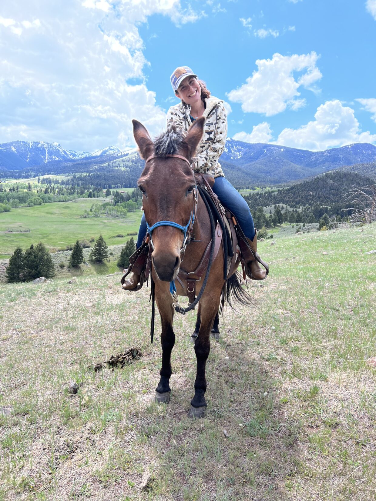 Samantha Santy, FNP riding a horse