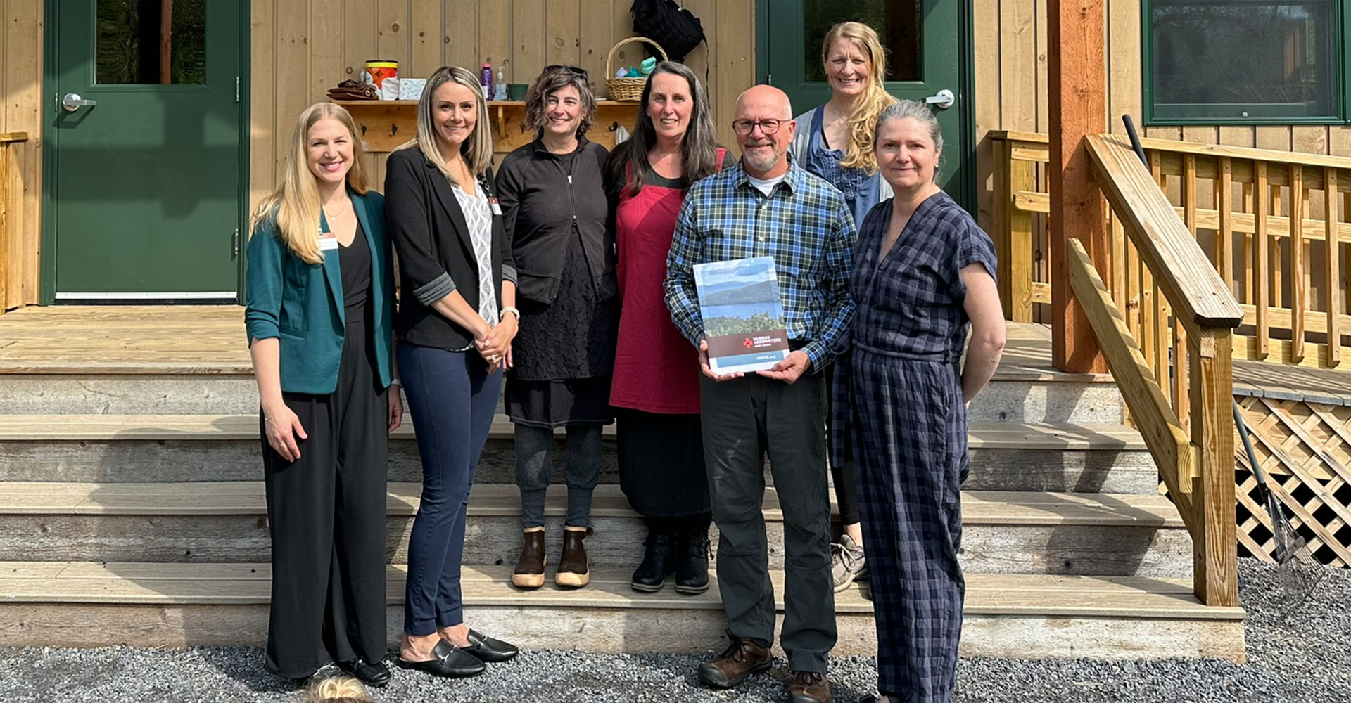 Check presentation outside of Little Peaks Preschool